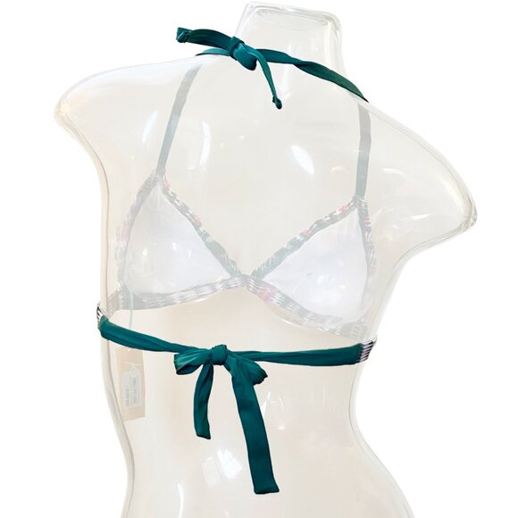 NWT Stripe Triangle Halter Bikini Swim Top - Women's Size S - Kona Sol Swimwear - Picture 2 of 7